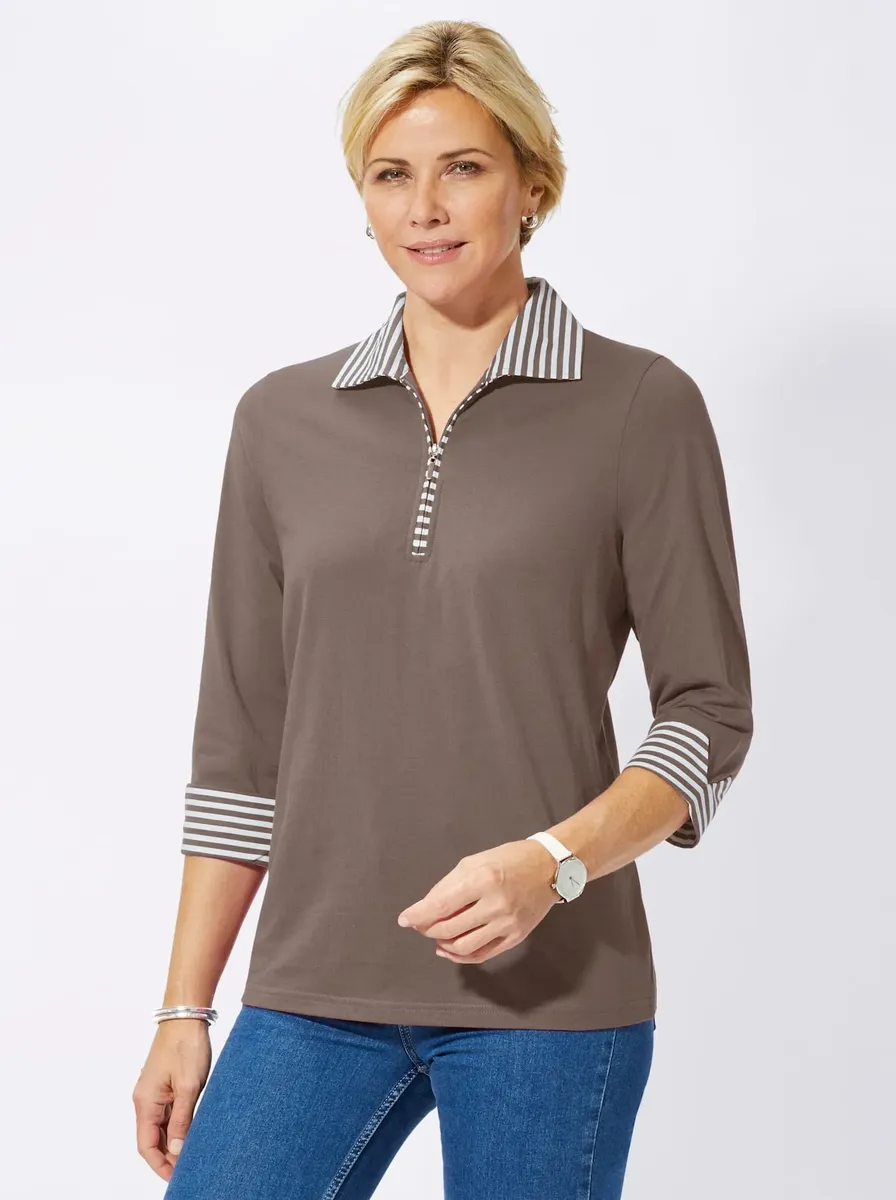 

Рубашка-поло в стиле casual Looks "Shirt", коричневый