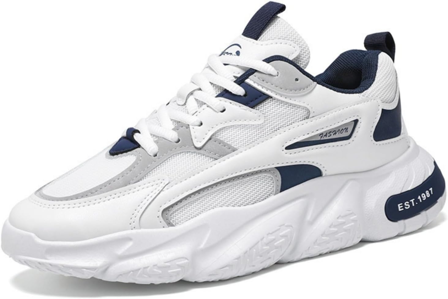 

Мужские модные дышащие кроссовки на платформе с сеткой, шнуровкой, легкие, противоскользящие, с эффектом увеличения роста, для прогулок, вождения и путешествий Netehadi, белый