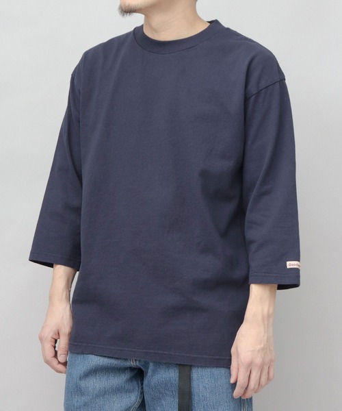 

Футболка из американского хлопка, стандартного кроя, с рукавом 3/4 Goodwear, темно-синий