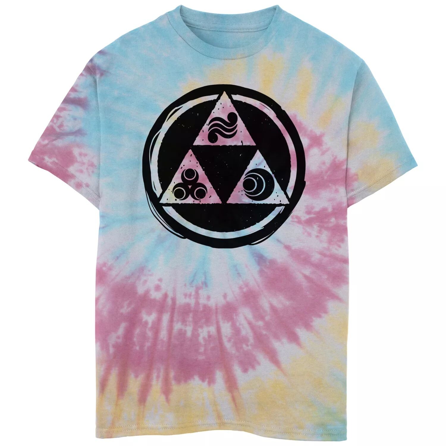 

Футболка Tie Dye для мальчиков 8–20 лет с Nintendo The Legend Of Zelda Triforce Elements Nintendo