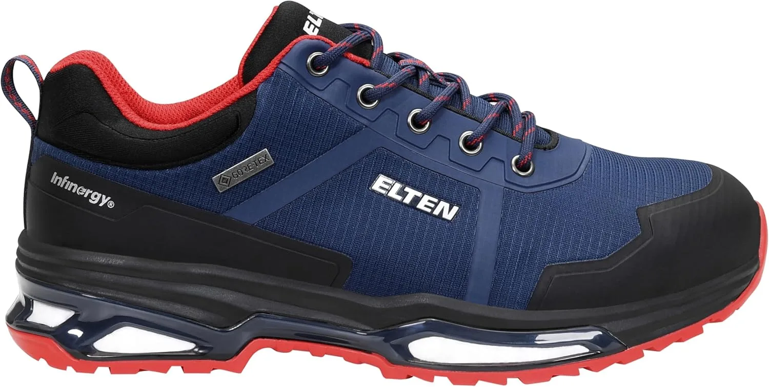 Защитные ботинки ELTEN Bente XXE GTX Blue Low ESD S3, для мужчин и женщин, текстиль, стальной защитный носок, легкие, спортивные, синий — фото 2