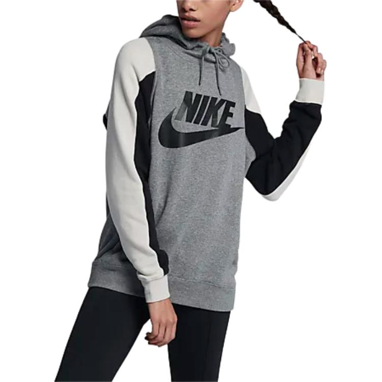 

Nike Женская спортивная современная толстовка цвета «углеродный серый»
