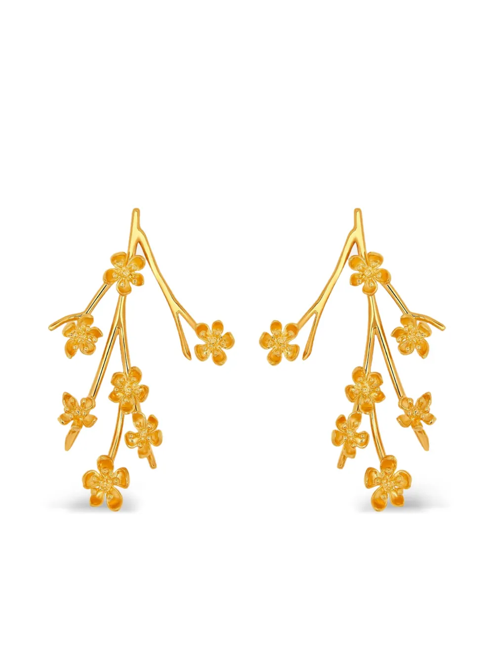 

Серьги с цветочным декором Oscar de la Renta, золотой