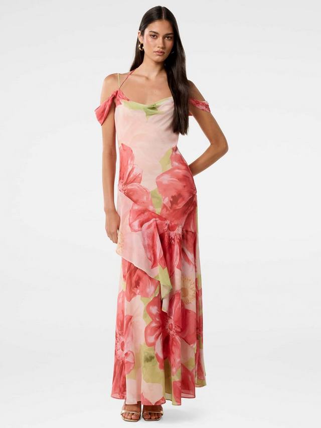 

Платье Mahlia с цветочным принтом и тонкими бретелями Forever New, Coral