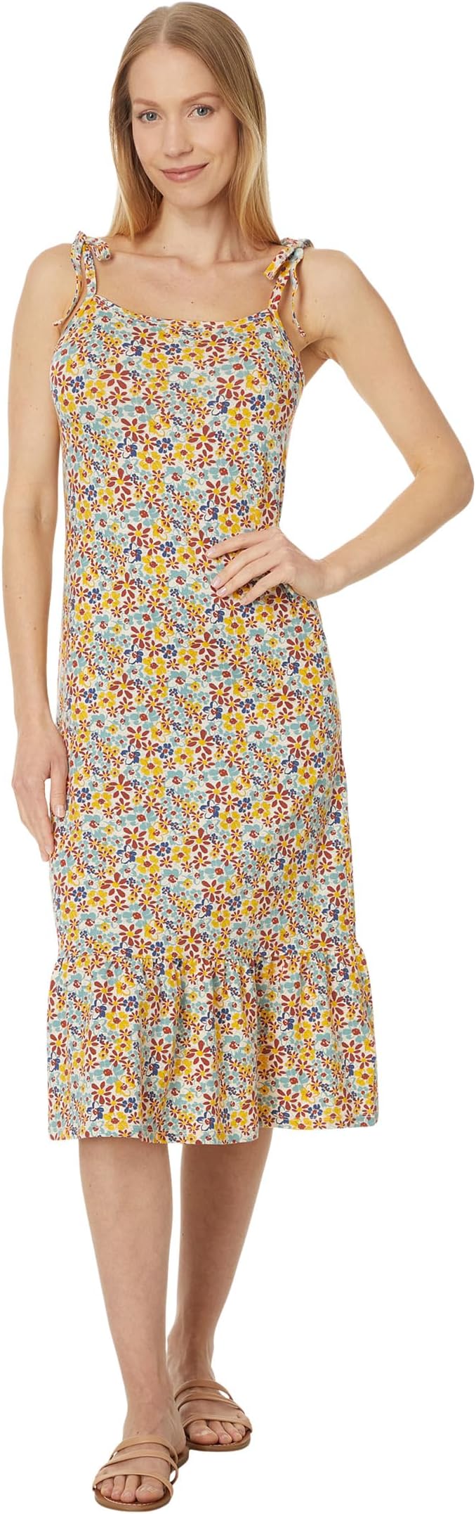 

Платье Toad&Co Dandelion Midi Sleeveless Dress, цвет Barley Multi Floral Print