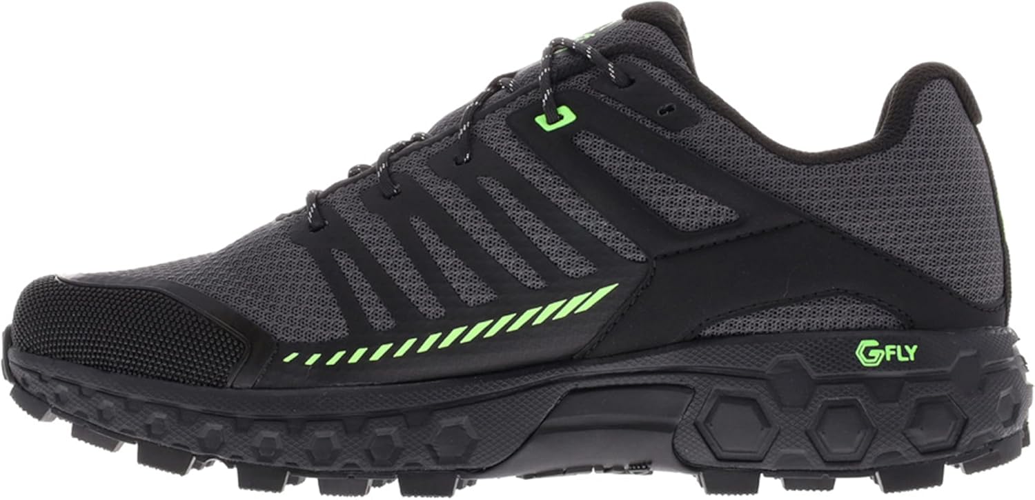 

Мужские кроссовки INOV8 Roclite Ultra G 320 с дышащей легкой амортизирующей подошвой для бега по трассе и бездорожью, черный/зеленый