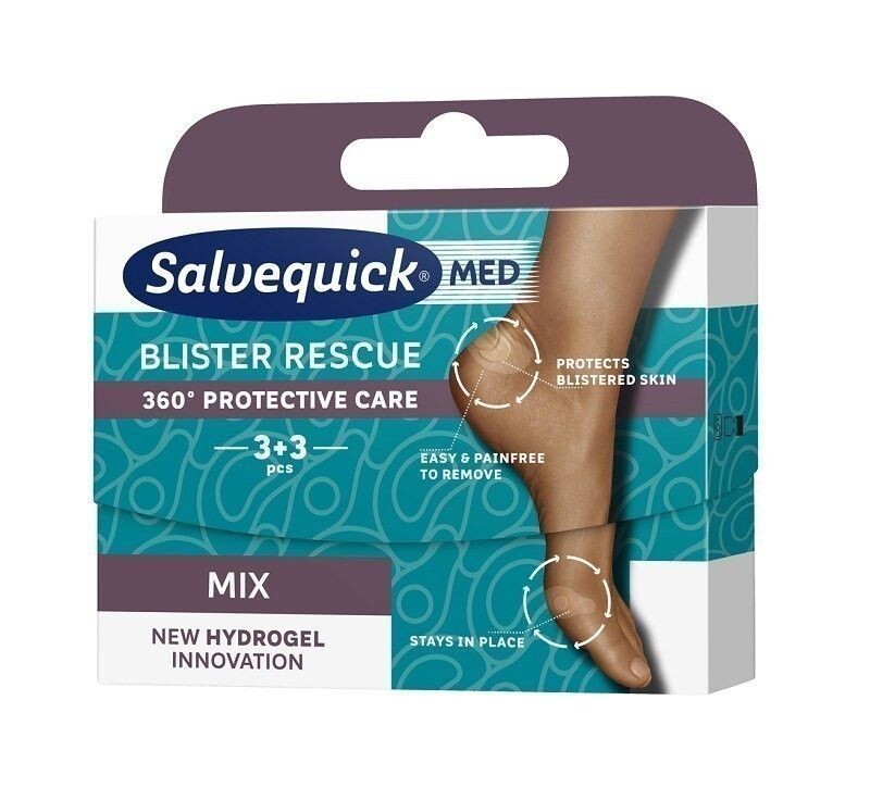 

Набор перевязочных пластырей Salvequick Blister Rescue mix na pęcherze, 6 шт