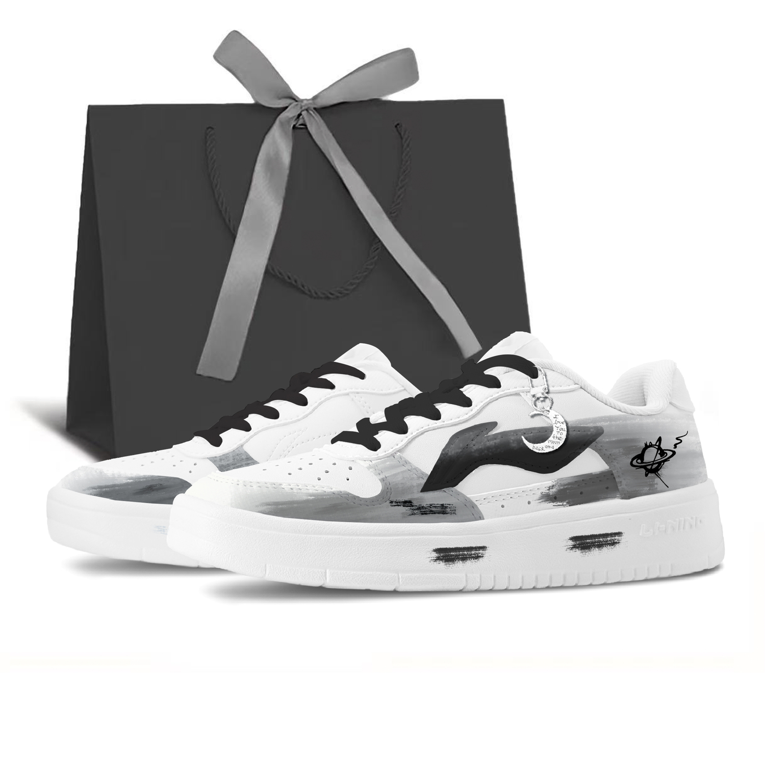 

Li-Ning Li Ning Floating Boat Shopping Bag, Белые кроссовки, Air Force, Youth CNY 2026 Horse Year, Высотные утепленные