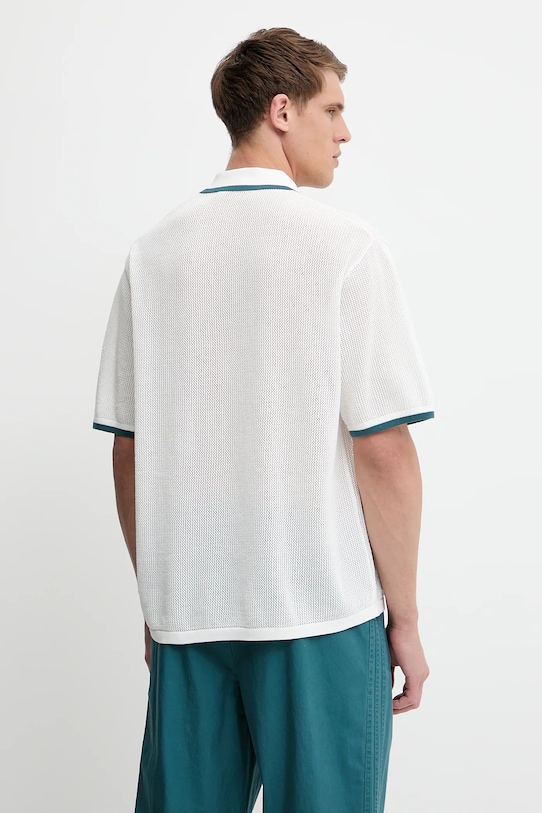 Хлопковая рубашка Knitted Shirt Adidas Originals, белый — фото 3