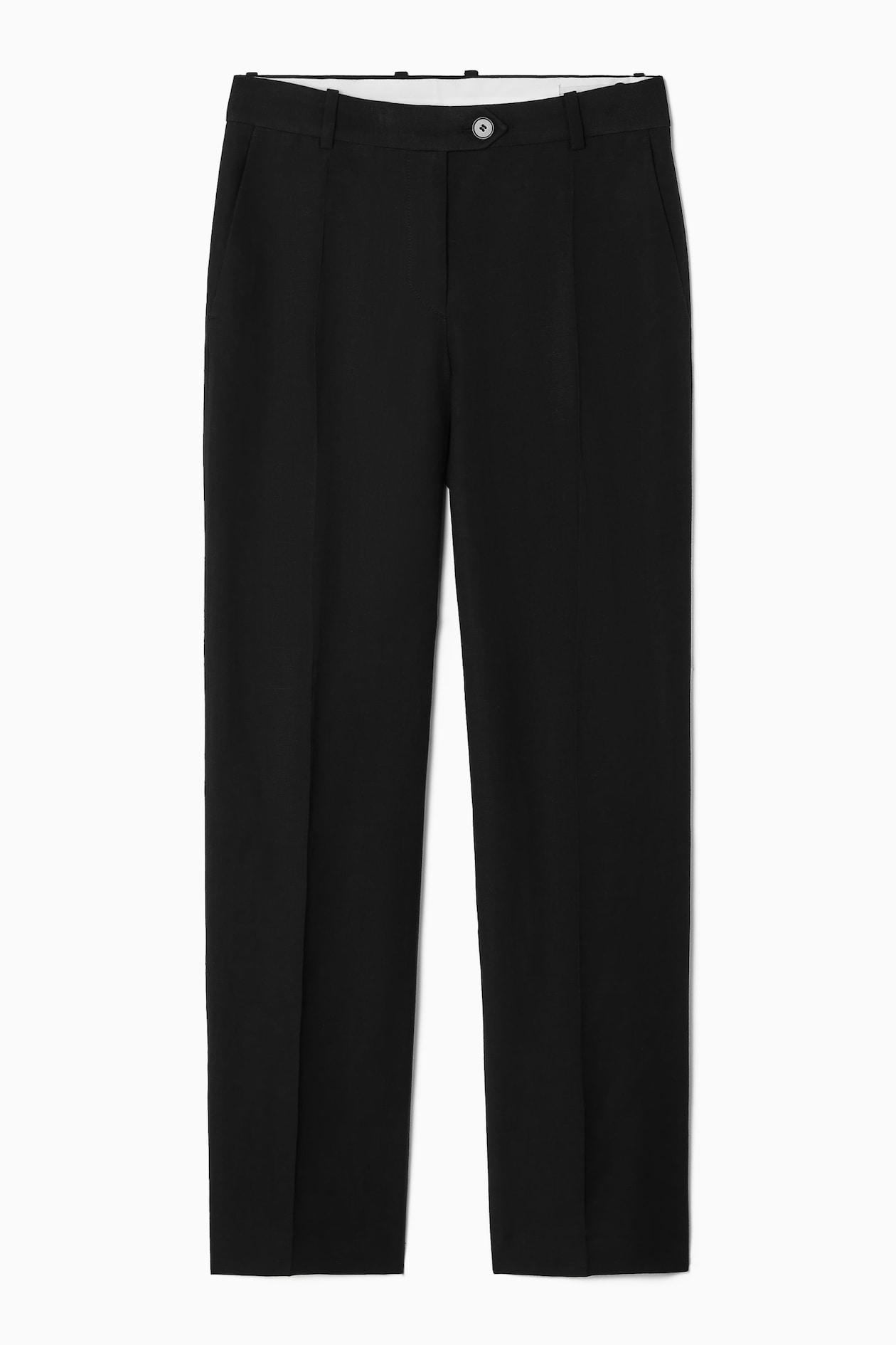 

Широкие брюки из смесового льна-regular fit COS, черный