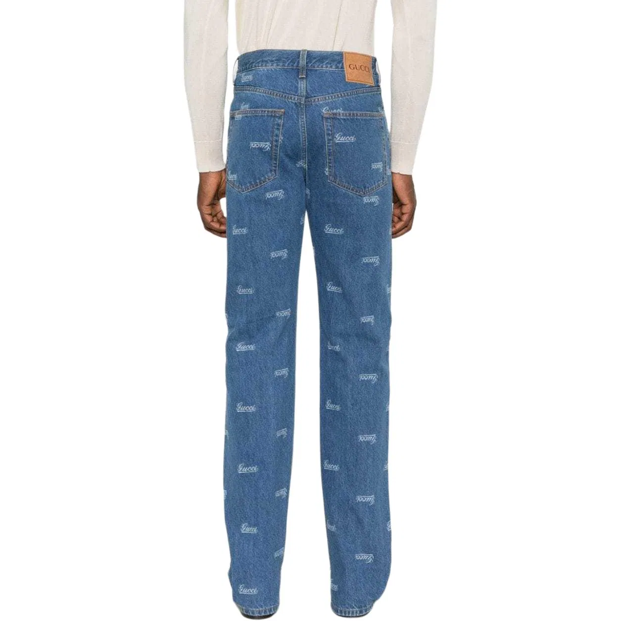 Джинсы GUCCI Eco Lasered Denim, Blue — фото 3