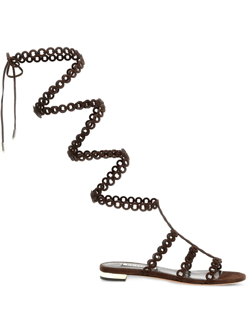 Сандалии-гладиаторы Infinity Chain Aquazzura, коричневый