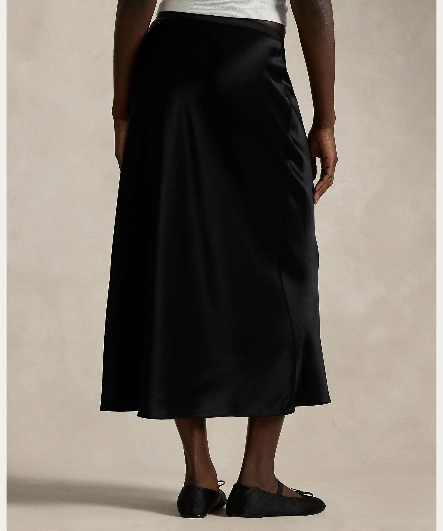 Двусторонняя атласная юбка Polo Ralph Lauren, 001 Black — фото 4