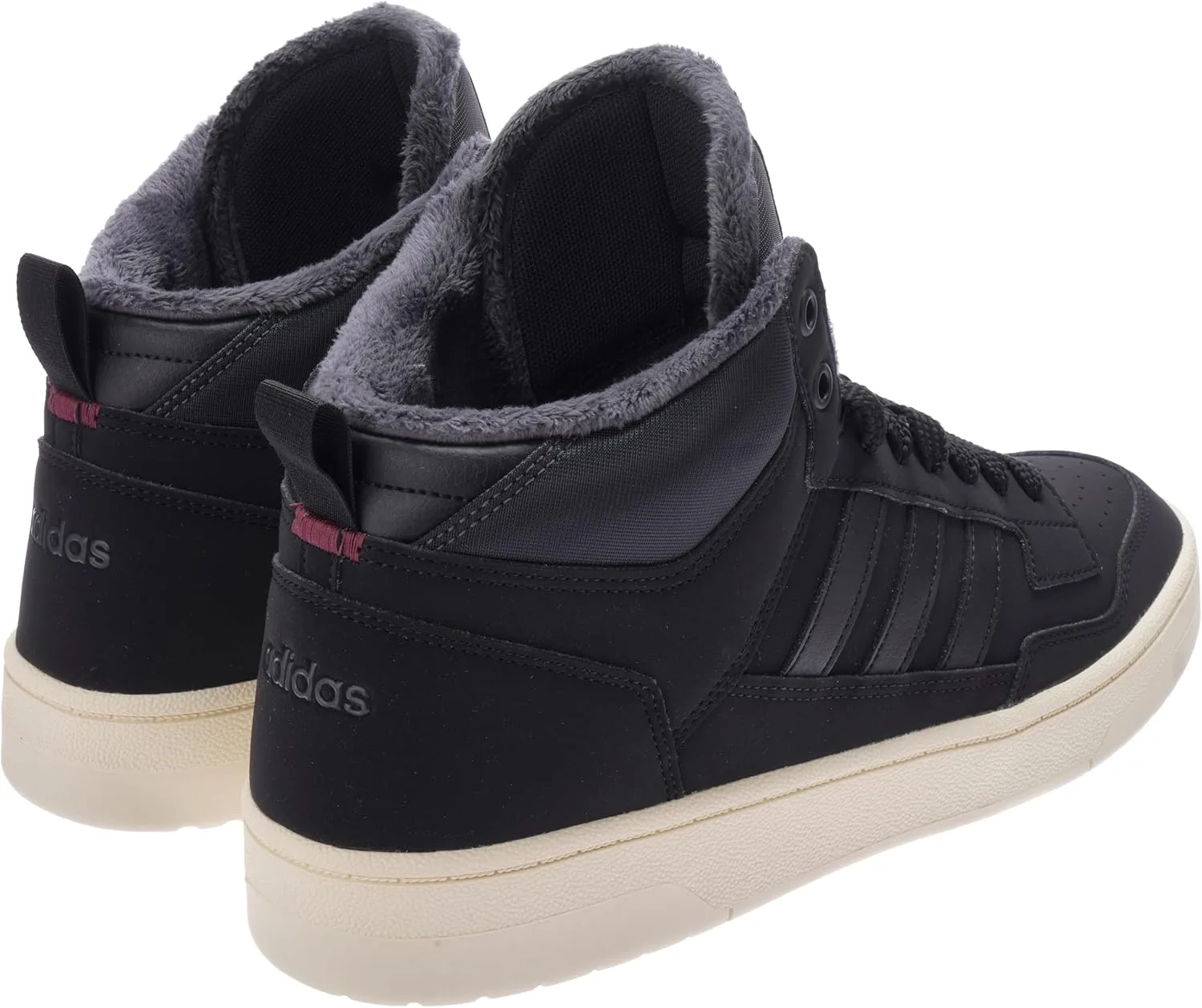 Зимние кроссовки Adidas Rapid Court Mid, белый/черный/кремовый — фото 2