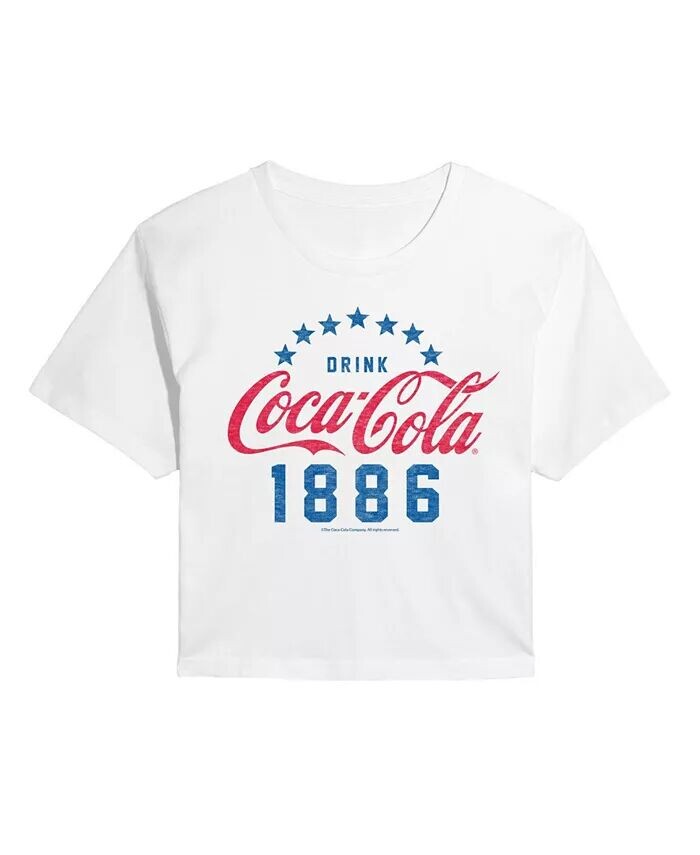 

Укороченная футболка Trendy Juniors Coca Cola USA Hybrid Apparel, белый