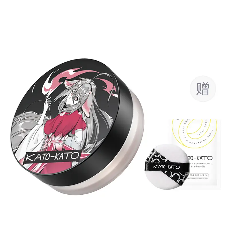 

Пудра для фиксации макияжа KATO Refresh рассыпчатая матирующая без эффекта маски контроль жирного блеска KATO-KATO