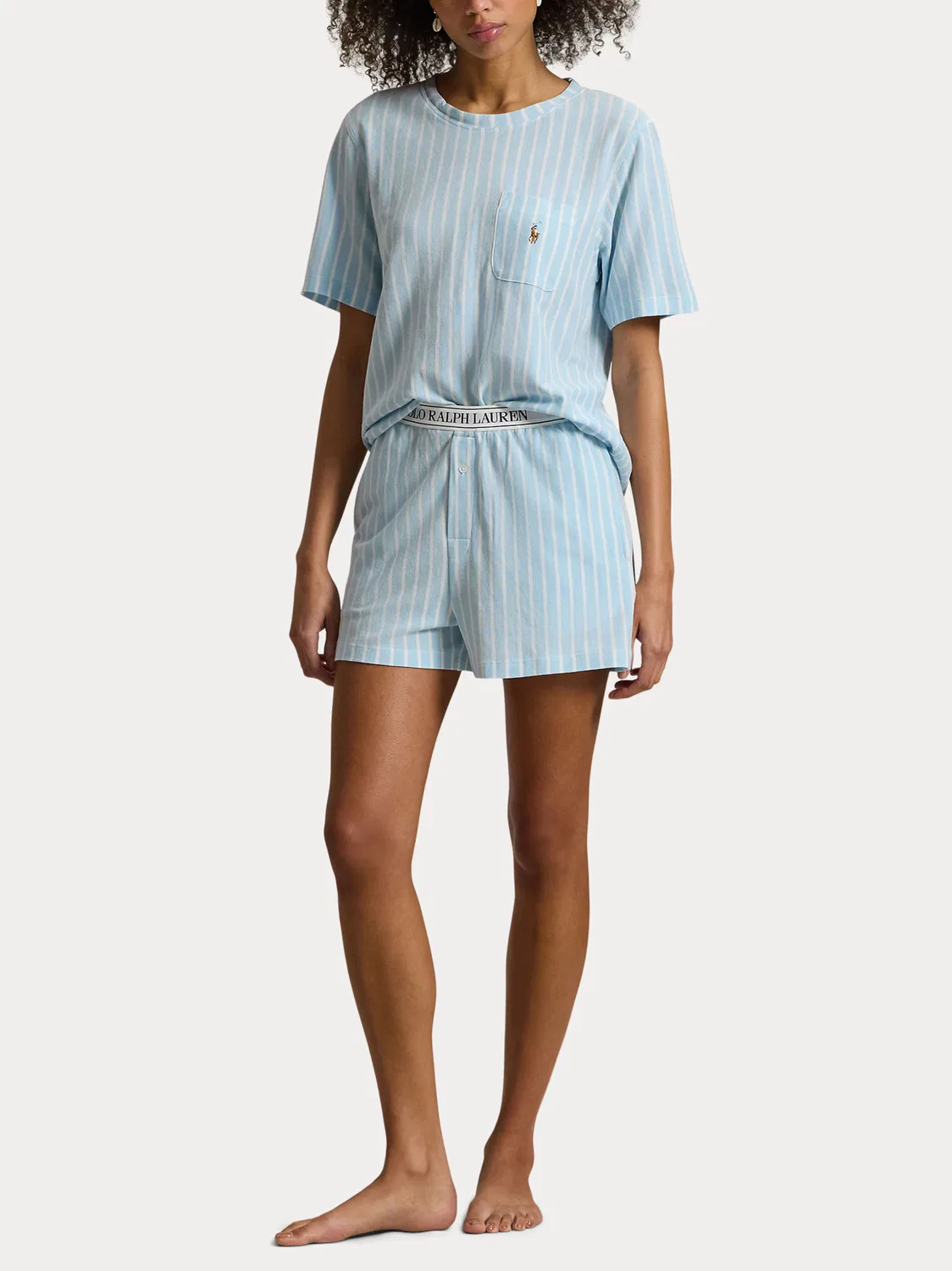 Пижама 'Вязаная оксфордская' Polo Ralph Lauren, Light Blue — фото 3