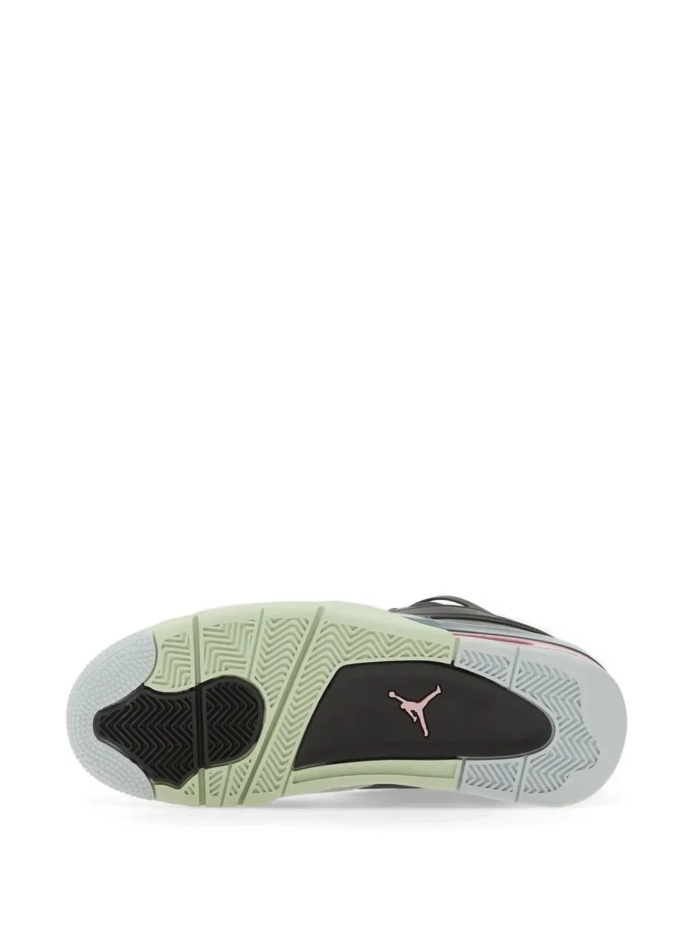 Кожаные кроссовки Air Jordan 4 на шнуровке, черный