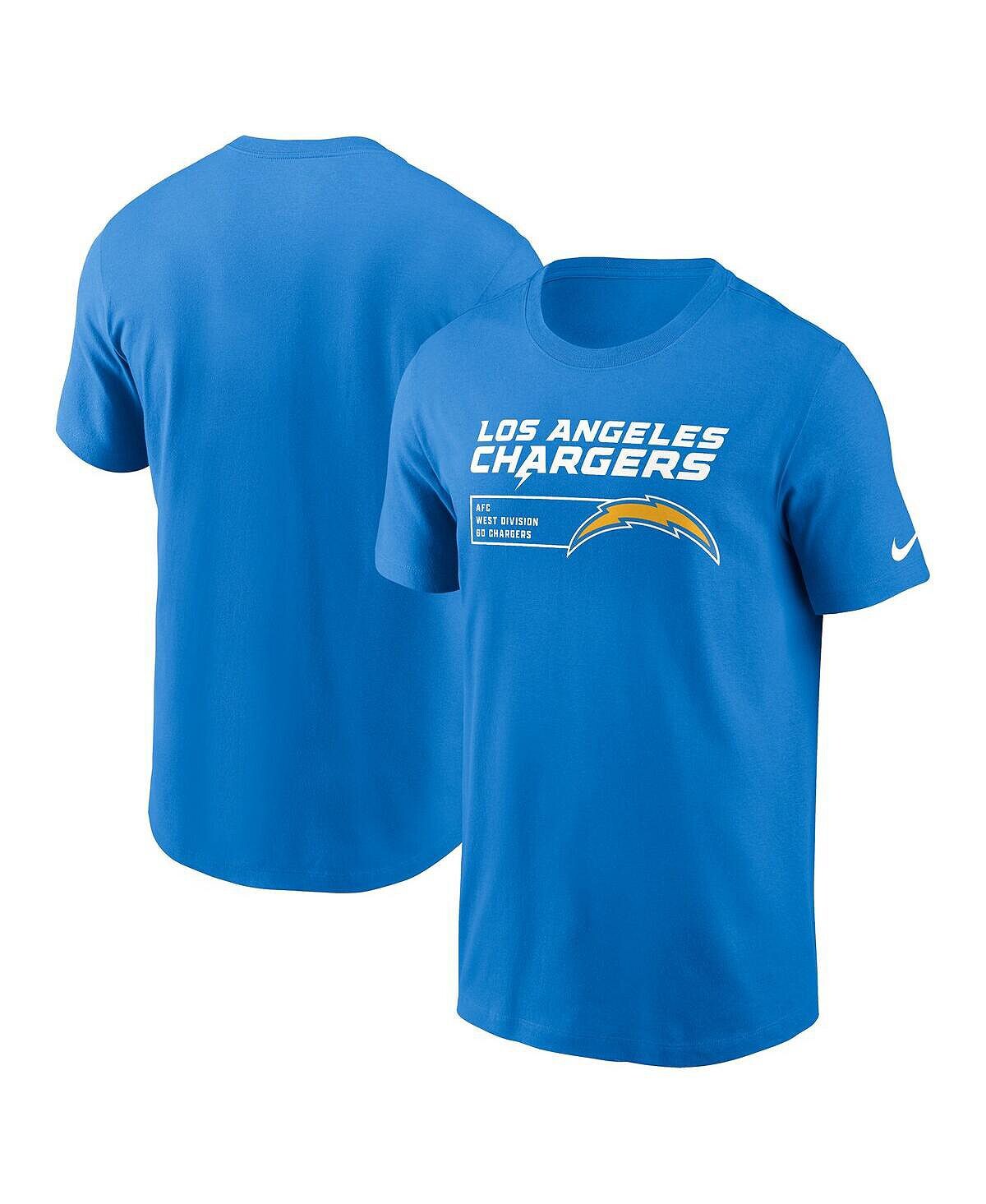 

Мужская пудрово-синяя футболка Los Angeles Chargers Division Essential Nike, Синий, Мужская пудрово-синяя футболка Los Angeles Chargers Division Essential Nike