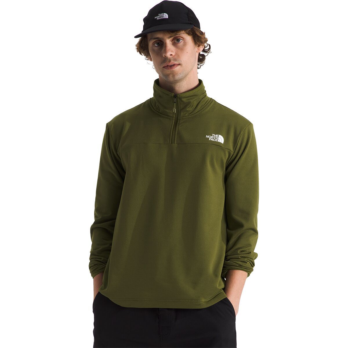 

Сетчатая флисовая куртка Cedar Trail с молнией на 1/4 The North Face, зеленый
