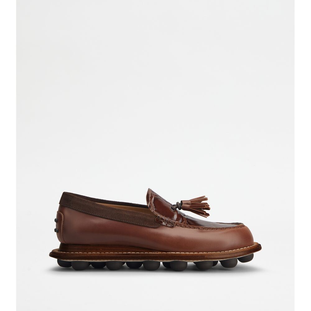

Кожаные лоферы TOD's, коричневый