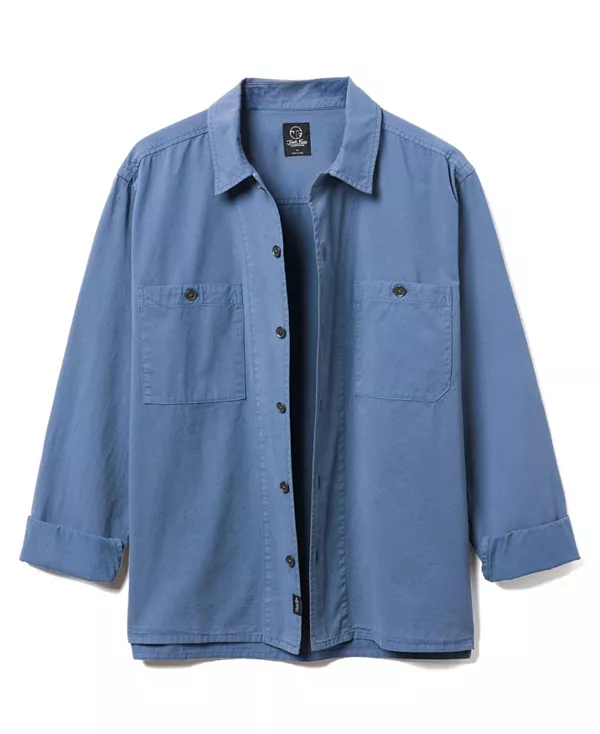 

Рабочая рубашка унисекс из выстиранной саржи Junk Food Clothing, синий