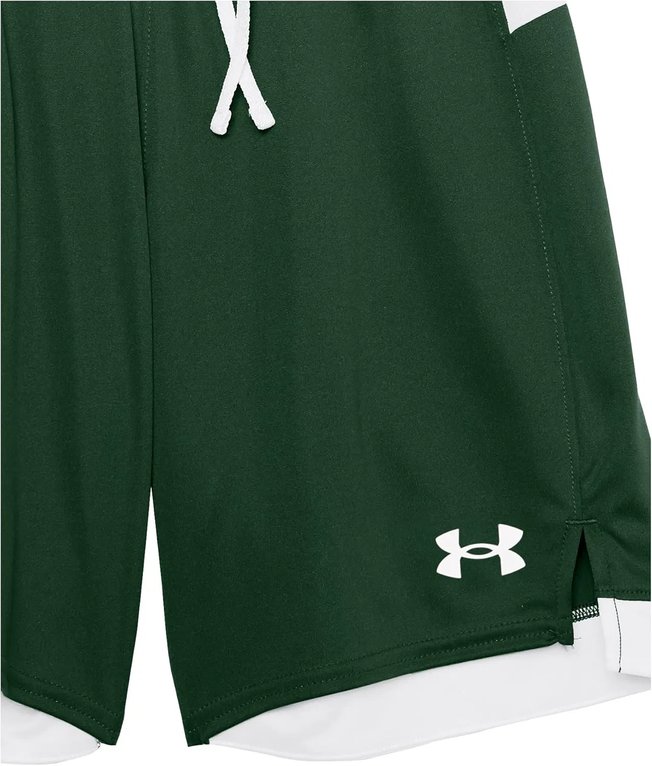 Детские шорты Under Armour Maquina 3.0, (301) Forest Green//White — фото 4