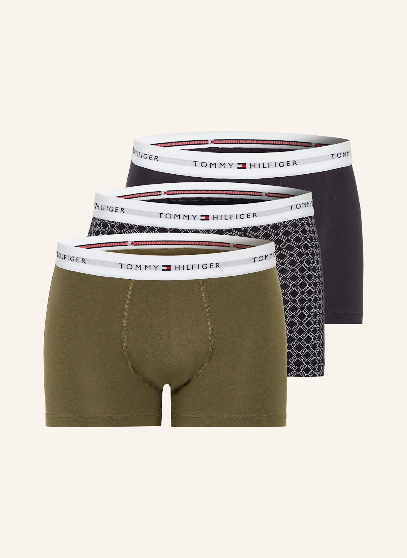 

Комплект из 3 пар трусов-боксеров Tommy Hilfiger, мультиколор