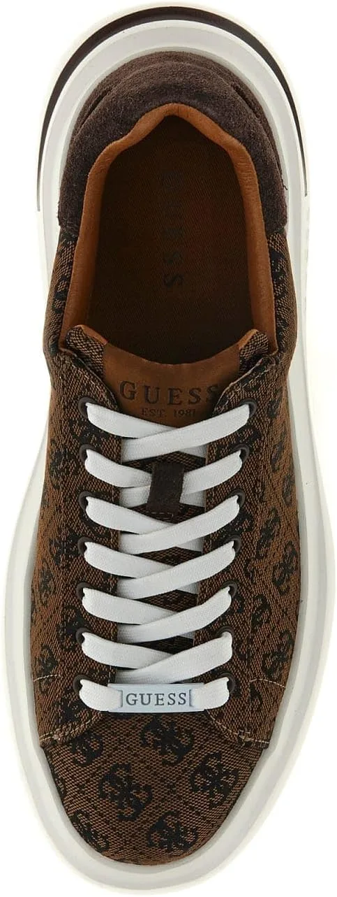 Мужские низкие кроссовки GUESS Elba Cupsole, коричневый — фото 4