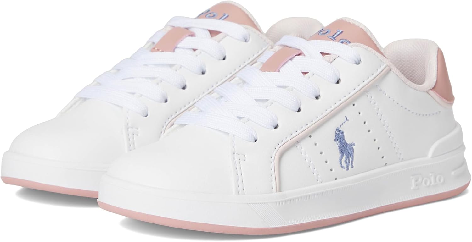 

Кроссовки POLO RALPH LAUREN Girl's Heritage Court III (Little Kid), белый/розовый