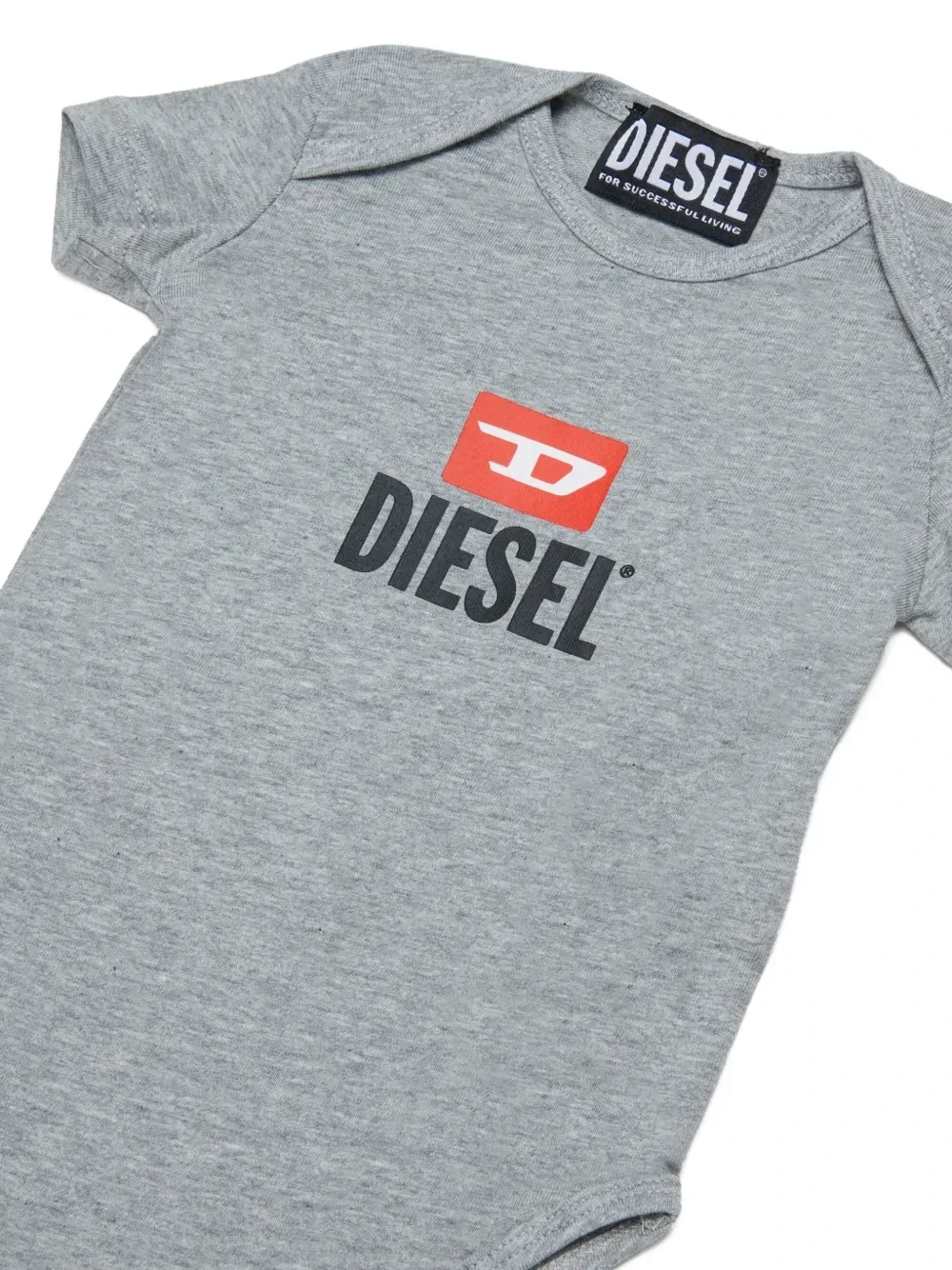 Боди с логотипом Diesel Kids, серый — фото 3