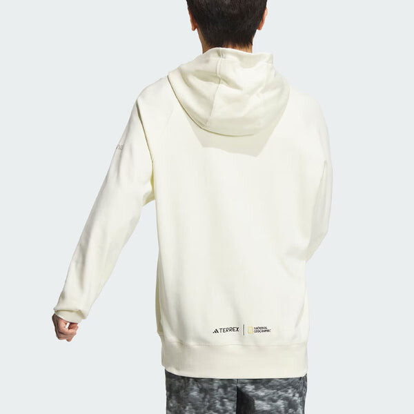 Толстовка x national geographic dwr graphic hoodie asia sizing Adidas, белый — фото 4