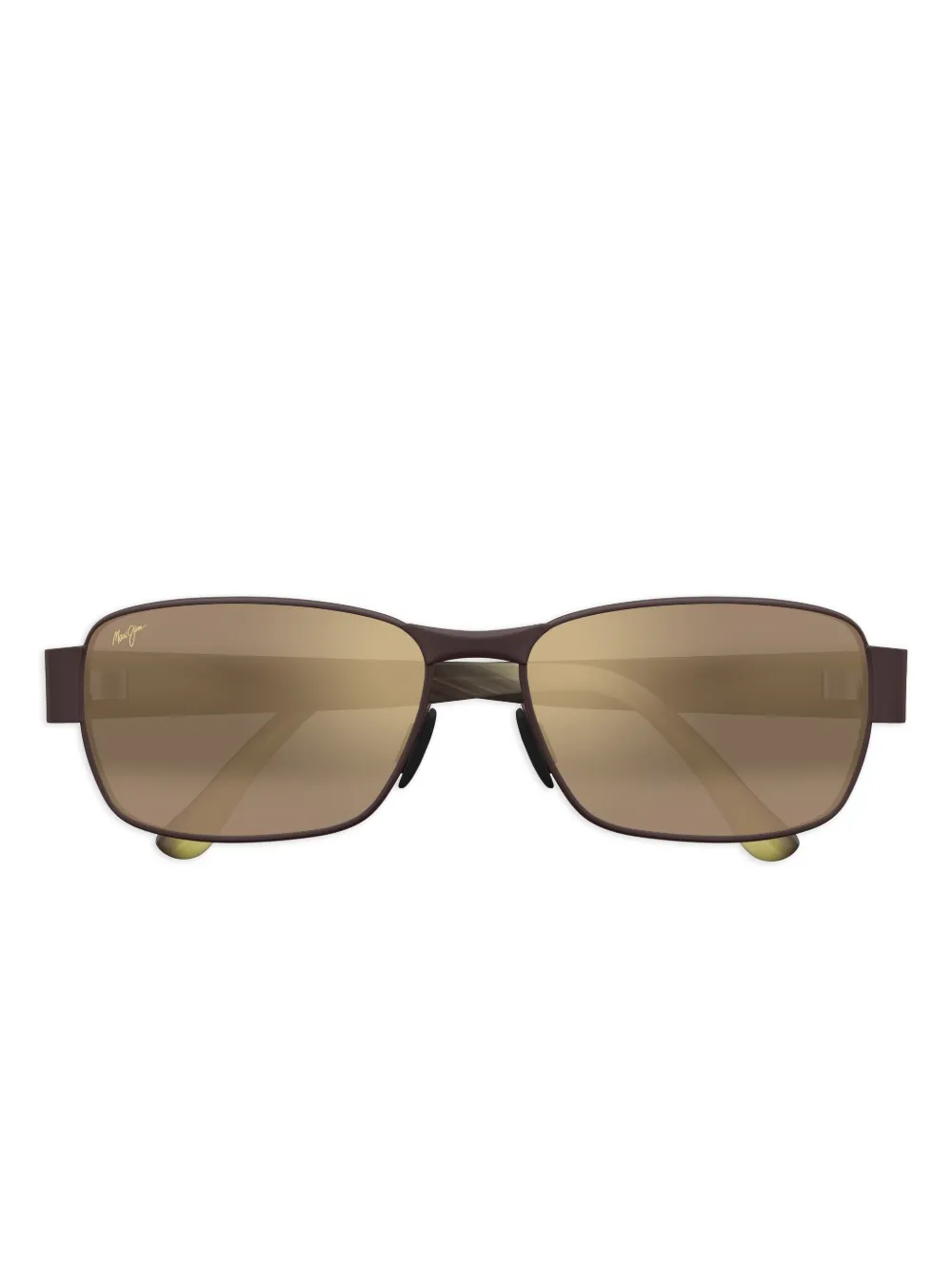 

Солнцезащитные очки в прямоугольной оправе Maui Jim, коричневый