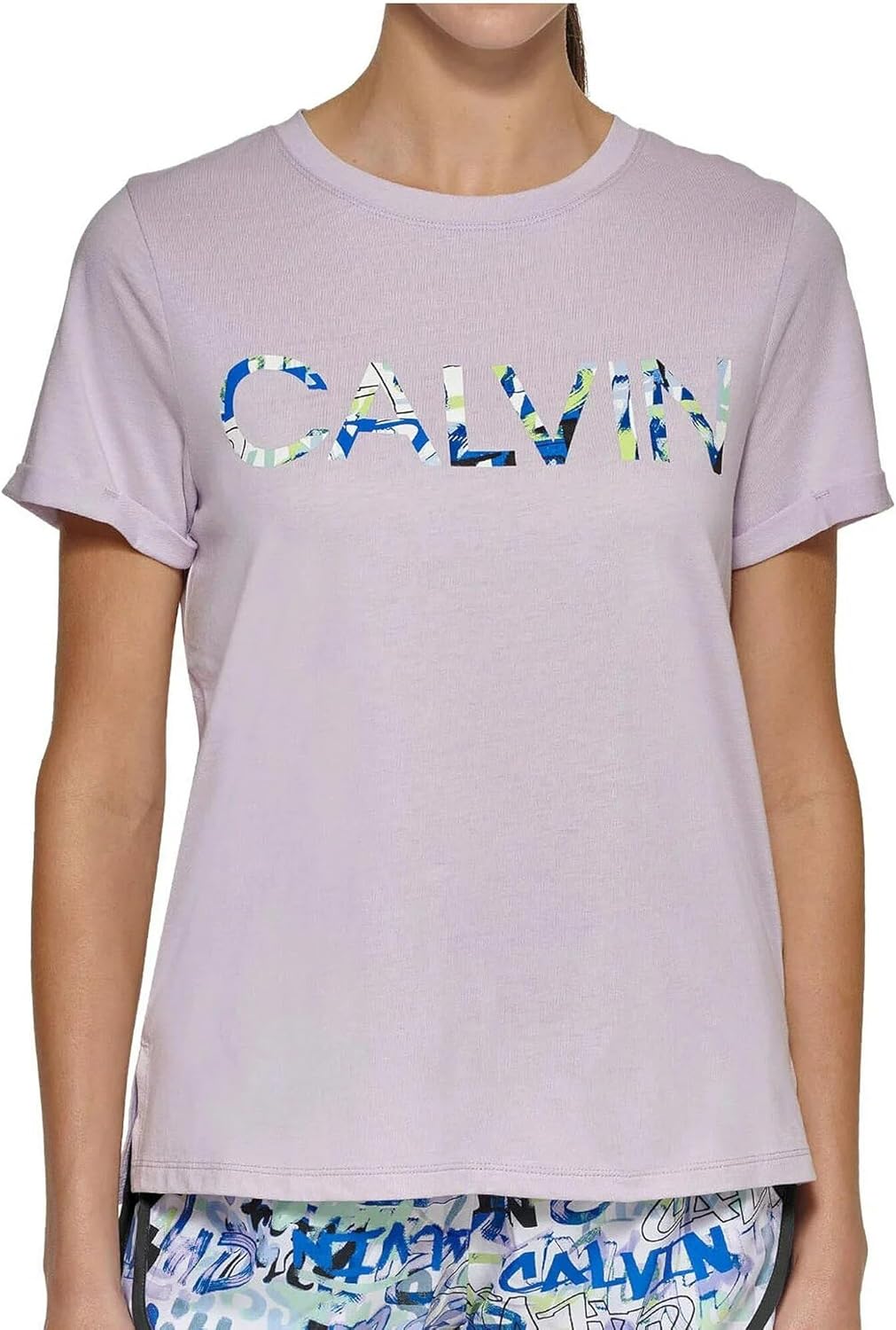 

Женская футболка с логотипом Calvin Klein, Lavender, Розовый, Женская футболка с логотипом Calvin Klein, Lavender