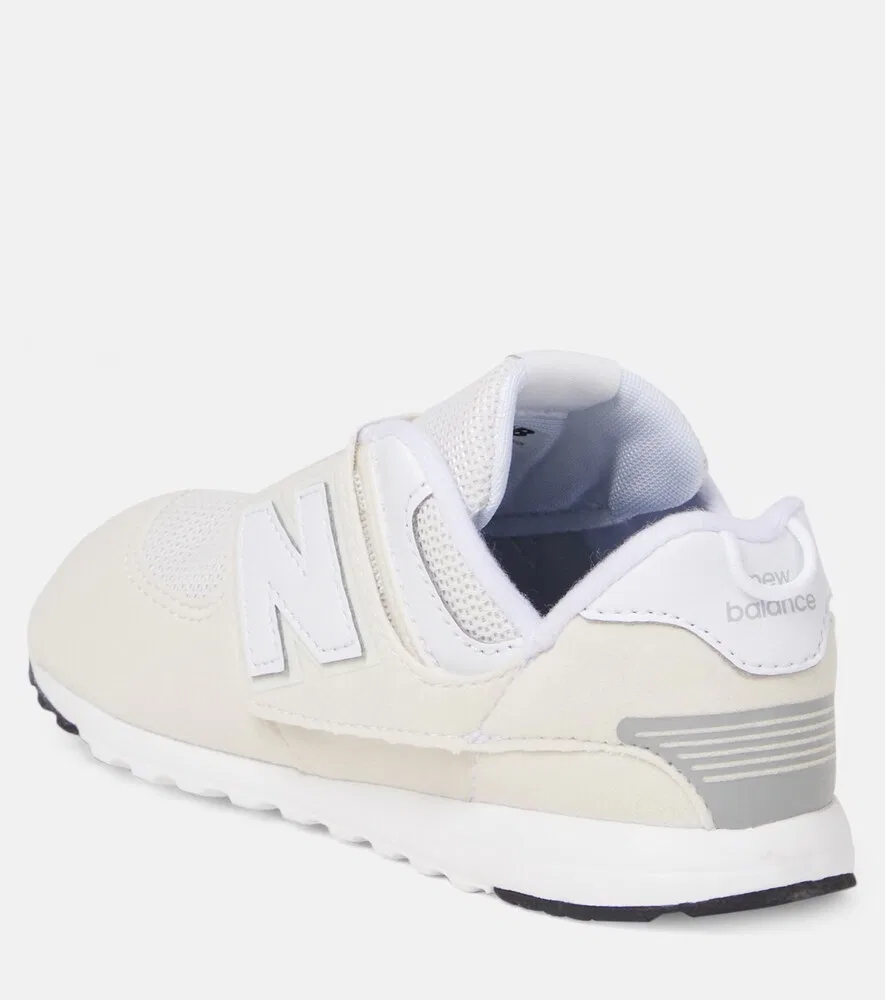 574 Новые кроссовки New-B на липучке New Balance Kids, бежевый — фото 2