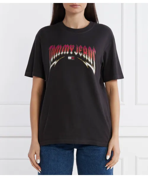 

Футболка стираная tj rock Relaxed fit Tommy Jeans, черный