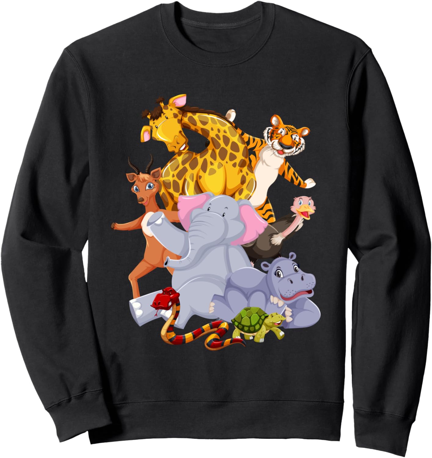 

Толстовка с изображением диких животных из зоопарка для дня рождения Check Out My Zoo Shirts, черный