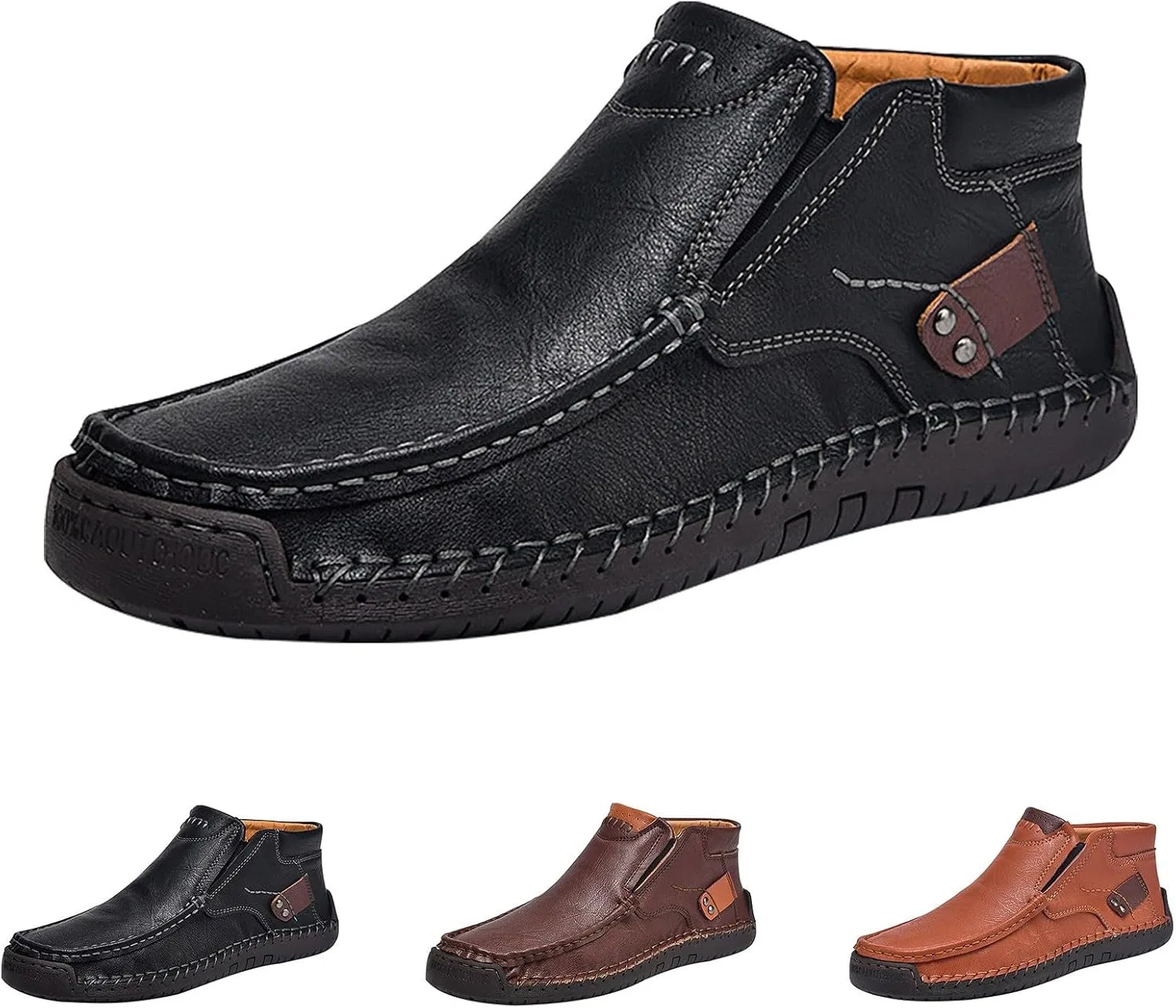 Туфли Herren Business High Top Freizeitschuhe Leichte Kleid Erfrischende Stiefel Klassisch Gehen Autofahren Reisen Outdoor Ski Schuhe Herren 43 Generic, Schwarz — фото 4