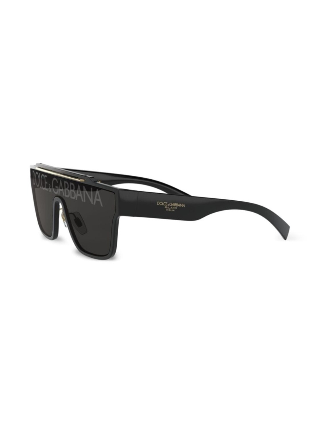 Dolce & Gabbana Eyewear солнцезащитные очки в квадратной оправе с логотипом, черный — фото 3