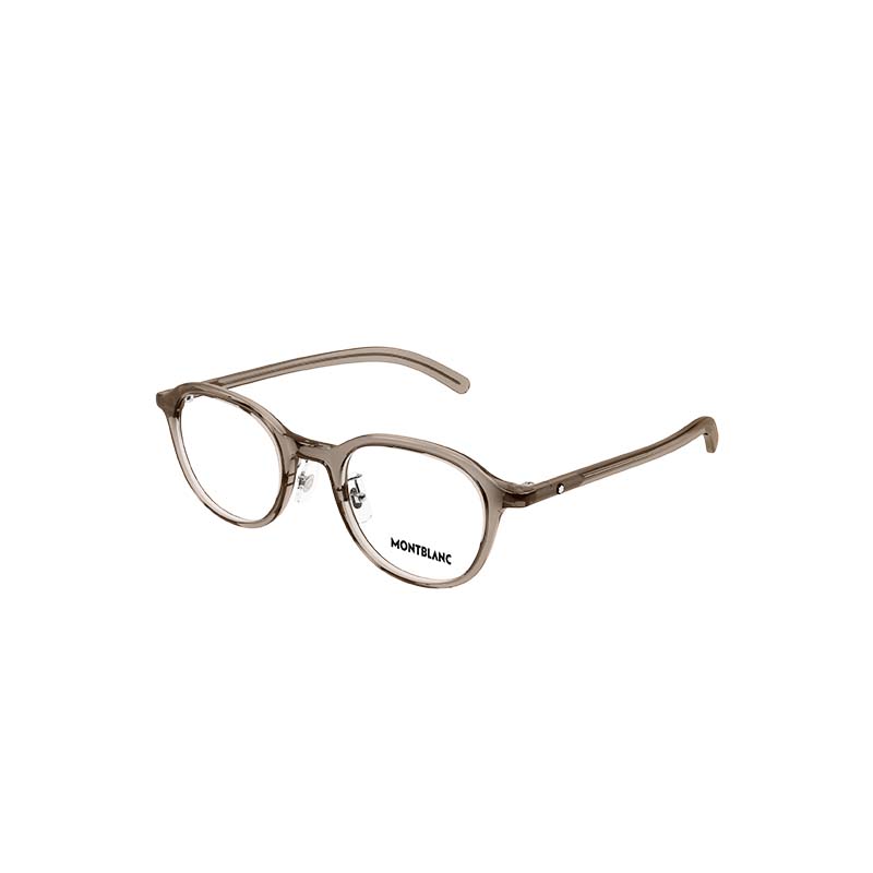 

MONTBLANC Оправы для очков круглые унисекс черные, Translucent Brown
