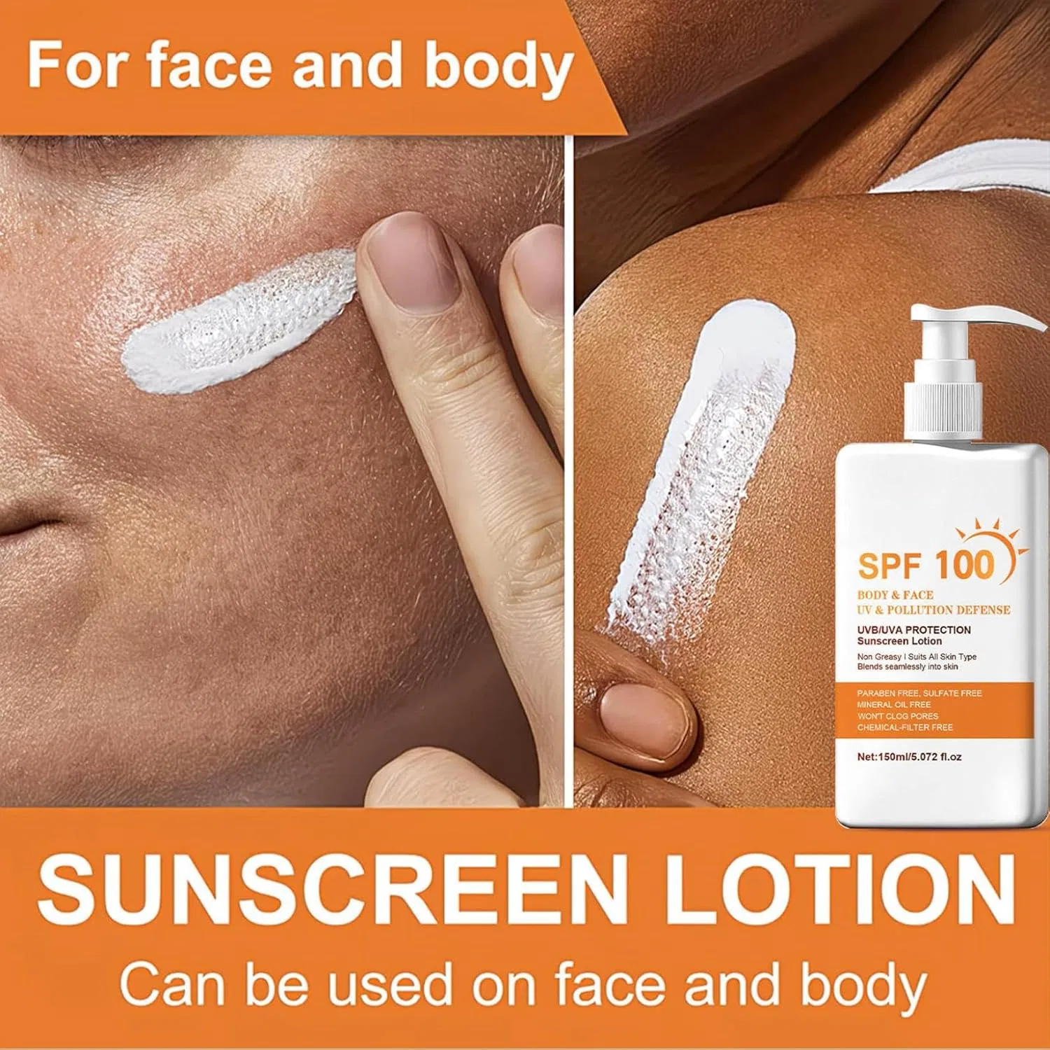 Солнцезащитный лосьон SPF 100 для лица и тела, 150 мл Ovelle, 1Pcs — фото 4