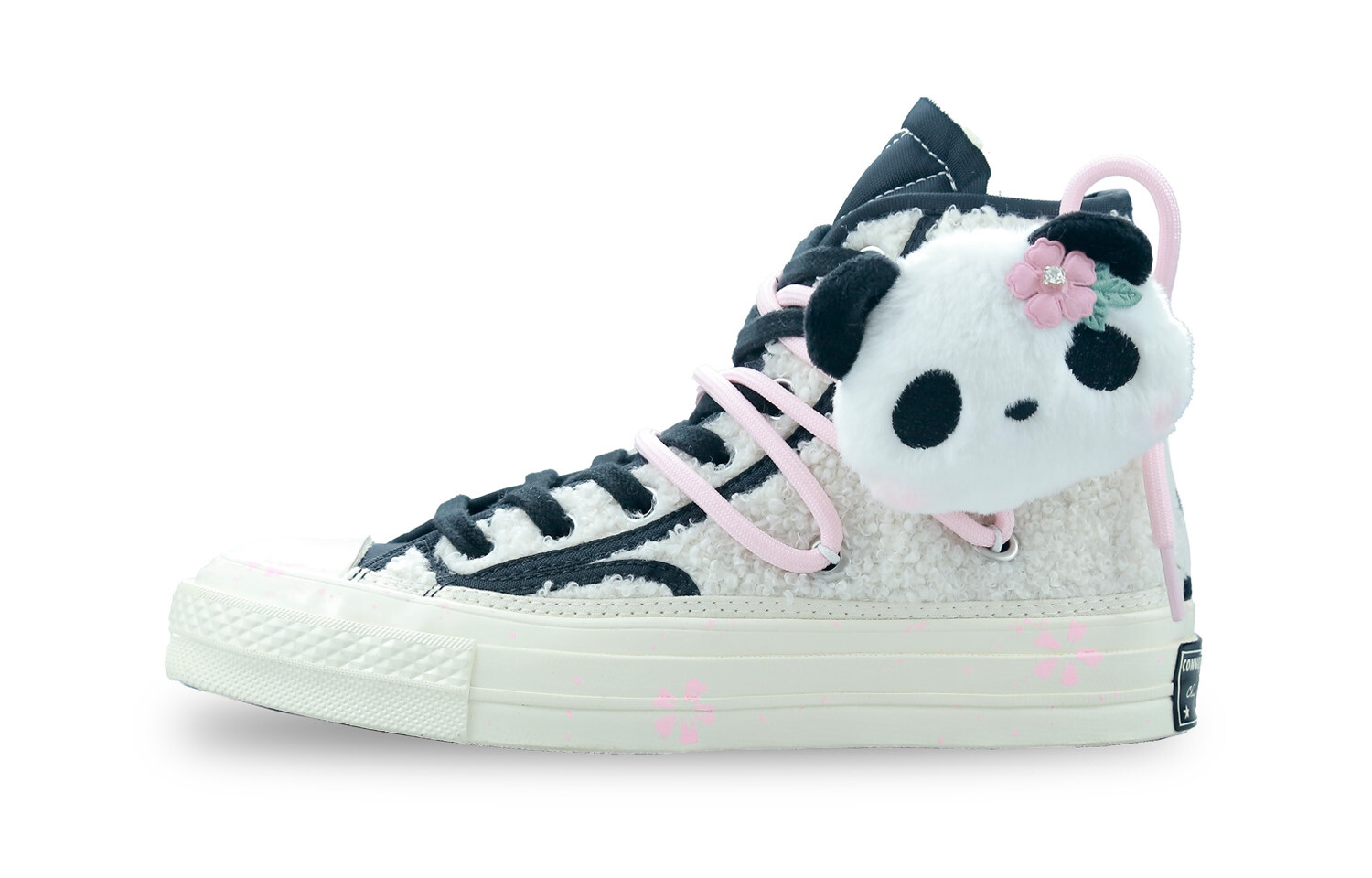 

Парусиновые кеды Chuck Taylor All Star Унисекс С Высоким берцем Белого /Розового цвета Converse, белый