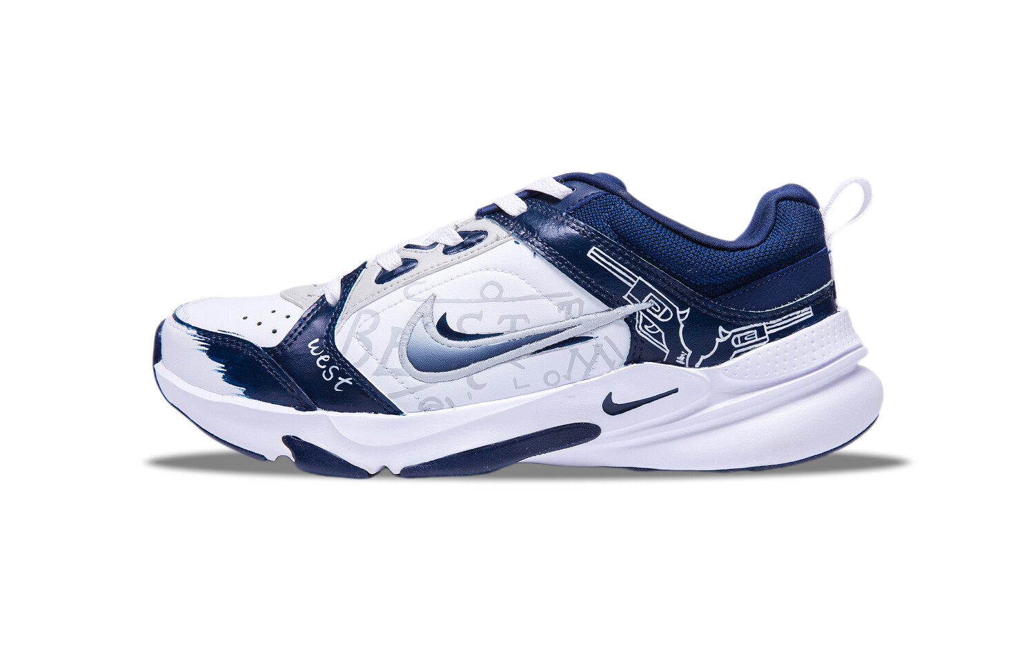 

Кроссовки Nike Defy All Day Chunky Sneakers Unisex Low-top White, синий/белый