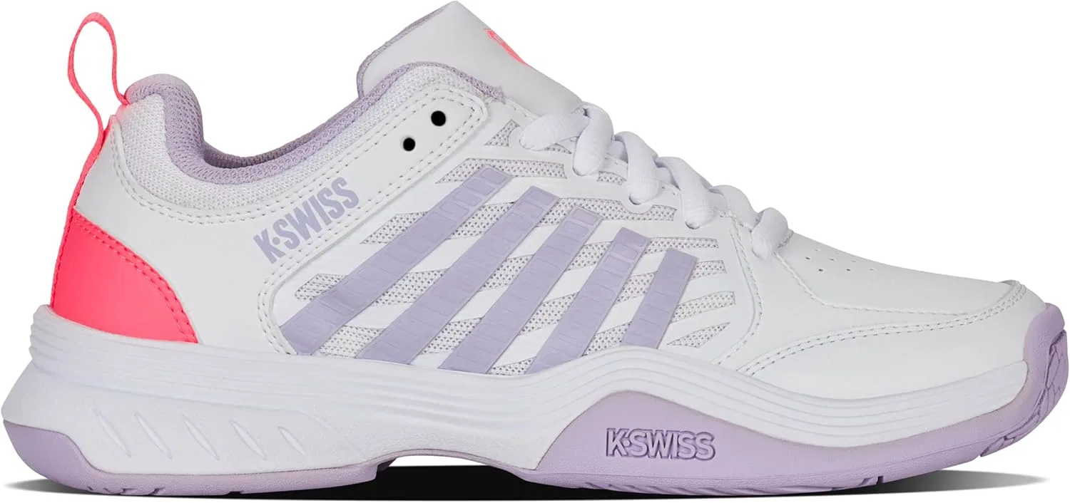 Кроссовки теннисные K-Swiss Court Express 2, White/Orchid Petal/Neon Blaze