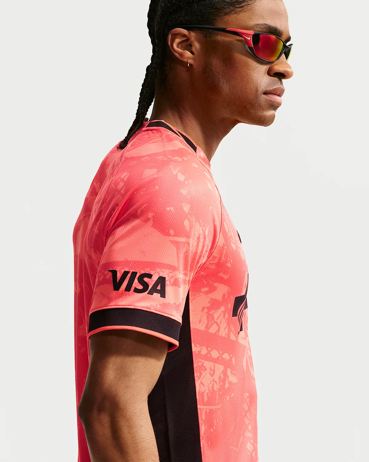 Мужская футболка Nike Dri-FIT NWSL Replica Jersey Bay FC Stadium Away, Rush Coral — фото 2
