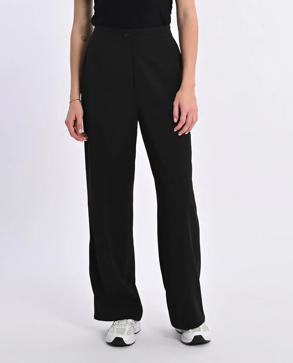 

Женские длинные брюки с деталями складок Lili Sidonio, черный