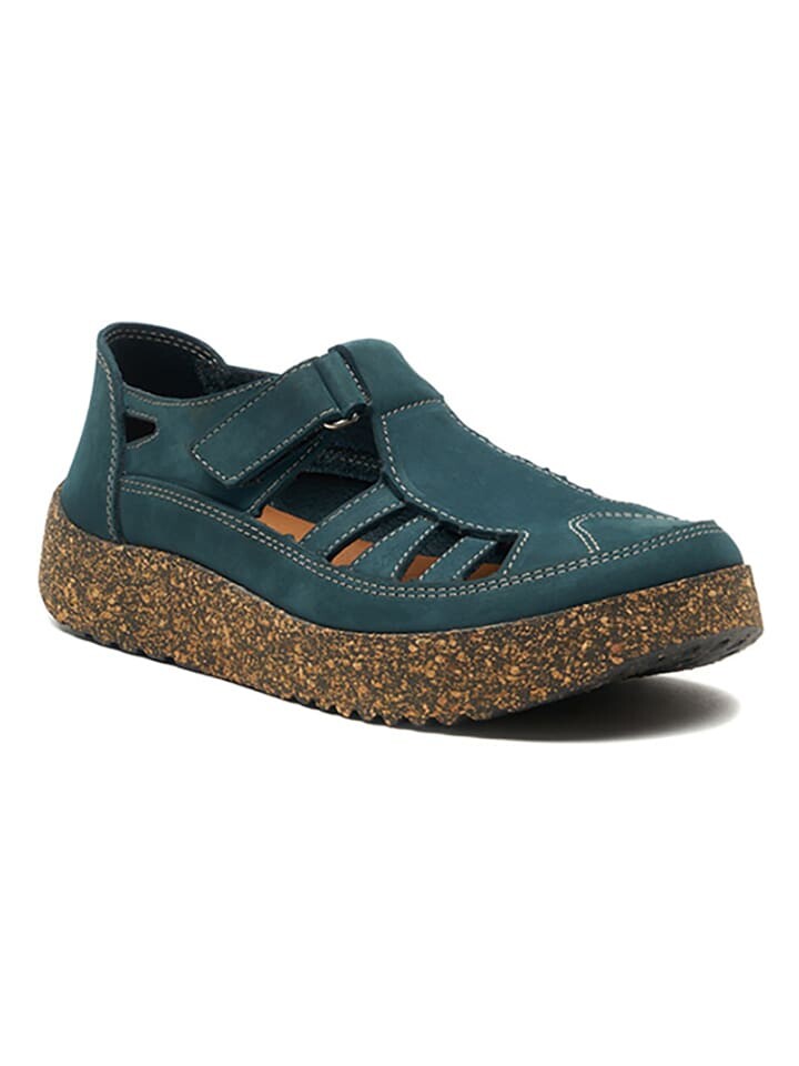 Тапочки Comfortfusse Leder-Slipper, цвет Petrol