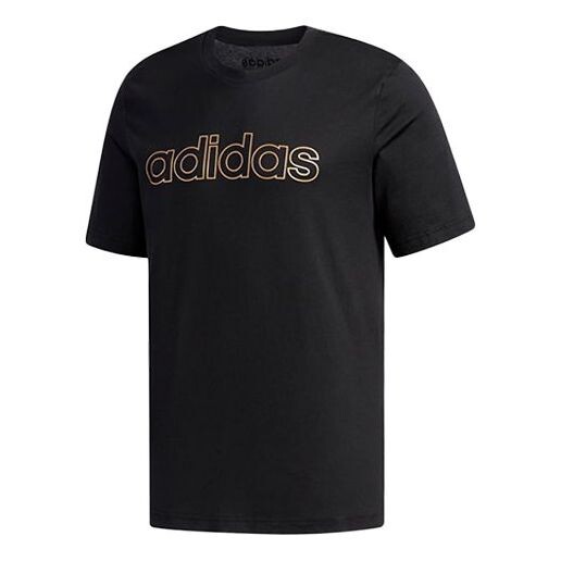 

Футболка m ess br tee sports stylish round neck short sleeve black Adidas, черный