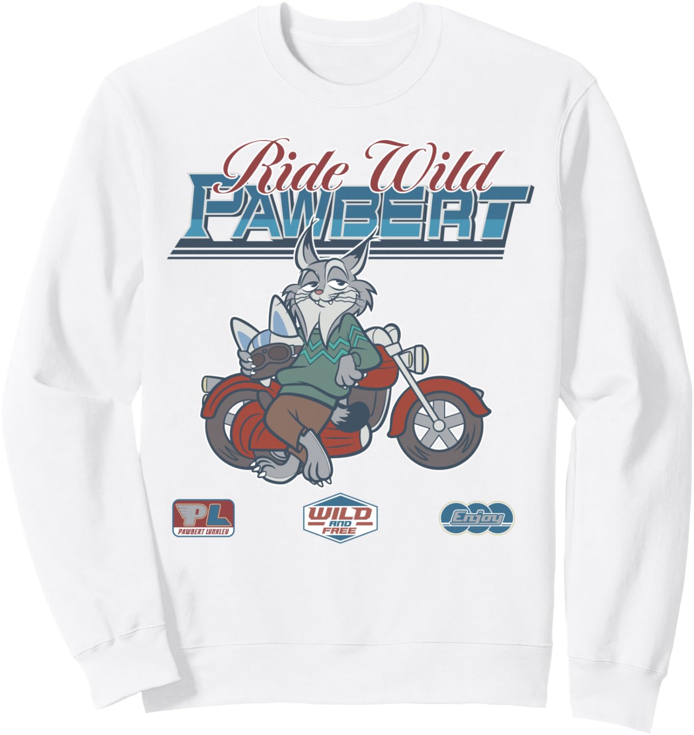 

Толстовка Disney Zootopia 2 Ride Wild Pawbert Lynxley Wild And Free, белый