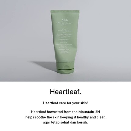 Крем для лица Abib — Acne Foam Cleanser Heartleaf Foam ,07 жидкой унции Увлажняющее мягкое кислотное, 150 мл — фото 2